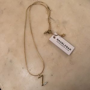 BNWT Baublebar Initial Necklace (Z)
